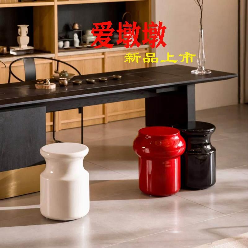 设计玻璃纤维凹凸组合茶几床头柜沙发边几电话茶几圆几坐凳子俩用
