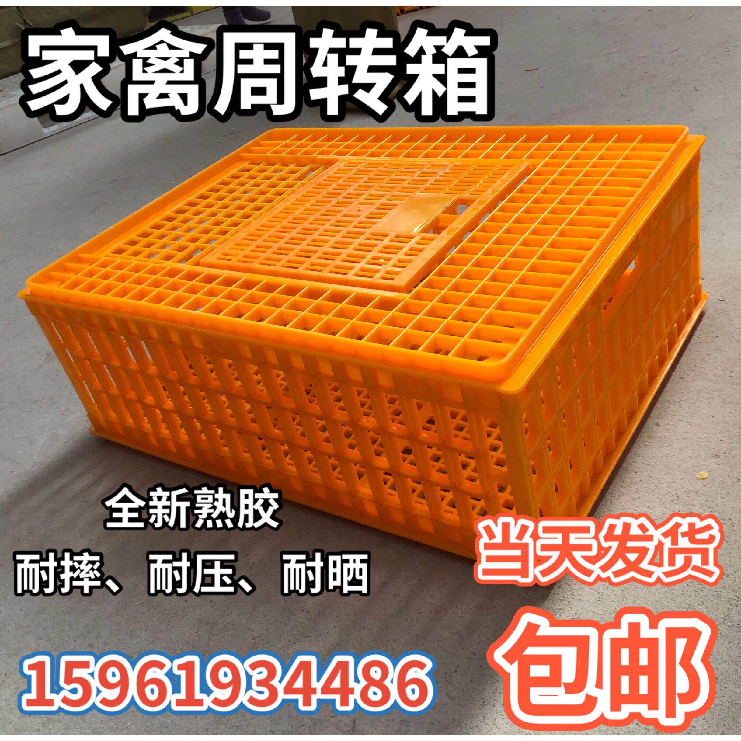 家禽周转箱塑料鸡笼鸡鸭鹅周转筐鸡用运输笼鸡筐成鸡箱鸽子笼兔笼