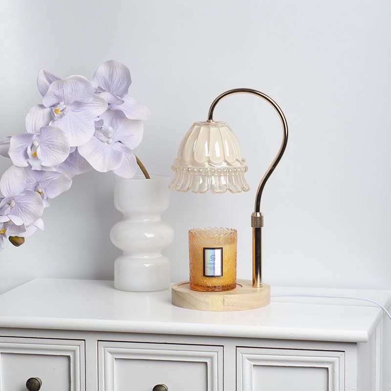 香薰铃兰花融蜡灯升降无火香氛蜡烛卧室助L眠床头氛围装饰台灯礼