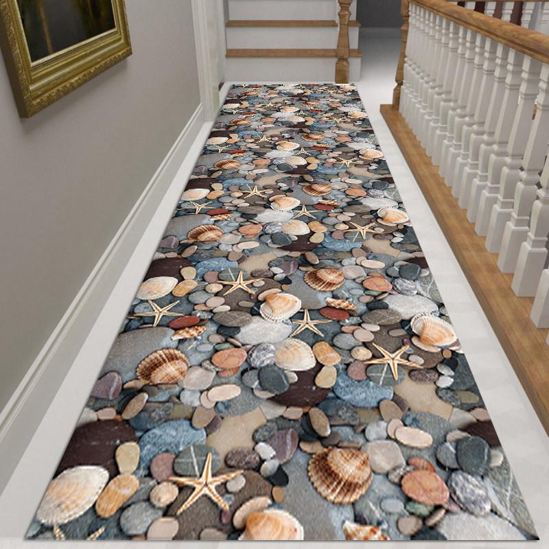 3d鹅卵石地毯走廊过p道地垫进门垫客厅卧室飘窗家用防滑可定制剪