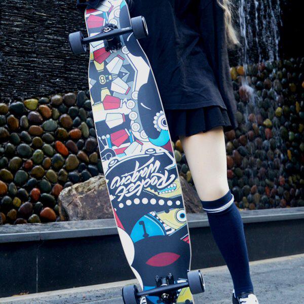 长板滑板专业儿童男女dc毒代步公路刷树初学者平入门街舞学生板花