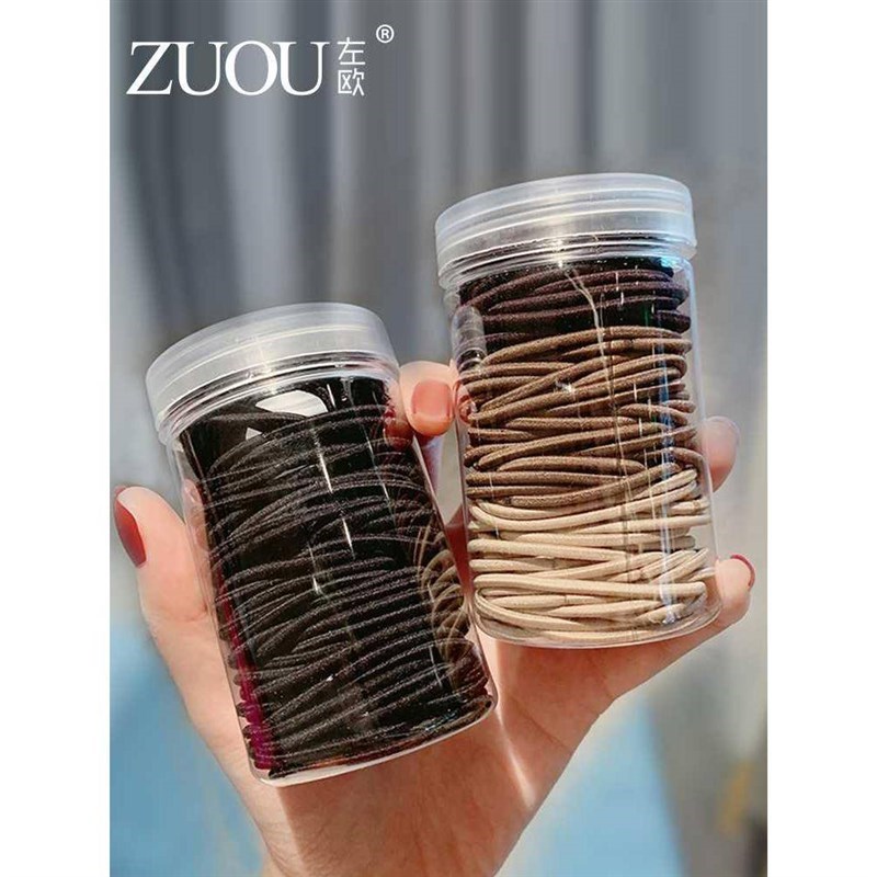 皮套女头绳皮筋高弹力耐用女生y细发圈黑色新款P橡皮筋扎头发绳儿