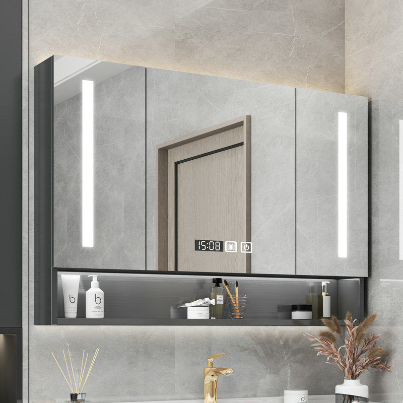 不锈钢浴室镜柜挂墙式卫生间智能收纳镜箱M厕所洗手间镜子带置物,家装主材,浴室镜柜,淘宝优惠券,粉丝福利购,淘宝优惠卷