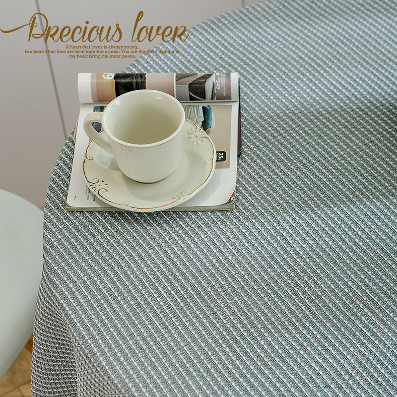 法式in北欧风桌布白色高级感现代轻奢茶几床头柜书桌方桌圆桌台布