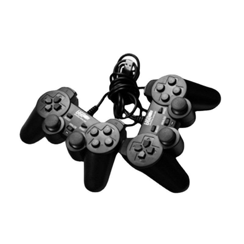 源头现货 usb电脑有线手柄 pc双打有线 208带震动游戏手柄