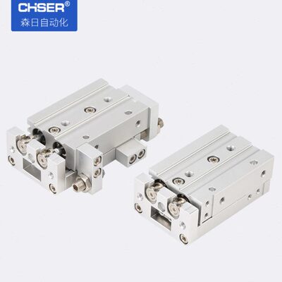 SMC亚德客型精密滑台气缸气动滑台导轨双轴MXS8-30AS HLS12-50S