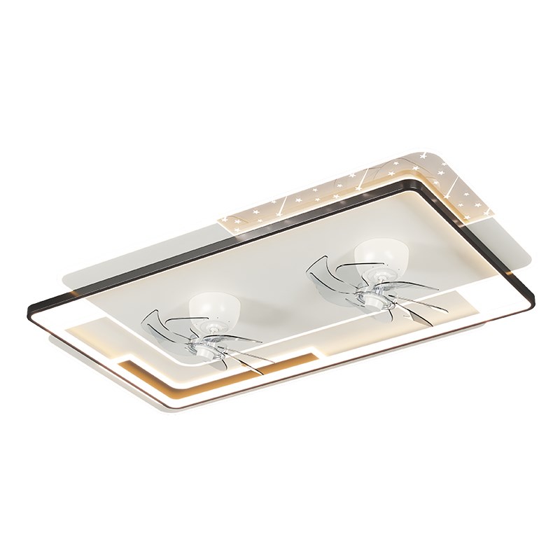 客厅风扇灯吊扇灯一体简约现代卧室灯电风扇吸顶吊灯全屋套餐