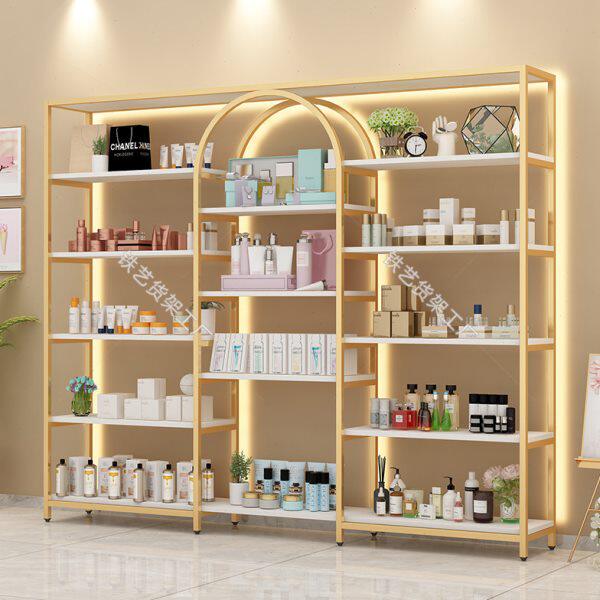 母婴店货架展示架婴儿用品展示柜多层商用美容置物架可调节陈列柜