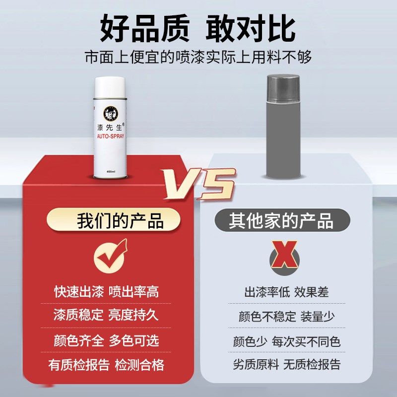 纯黑色手摇自喷漆RAL9004/9005/9011/9017交通黑劳尔色修补油漆