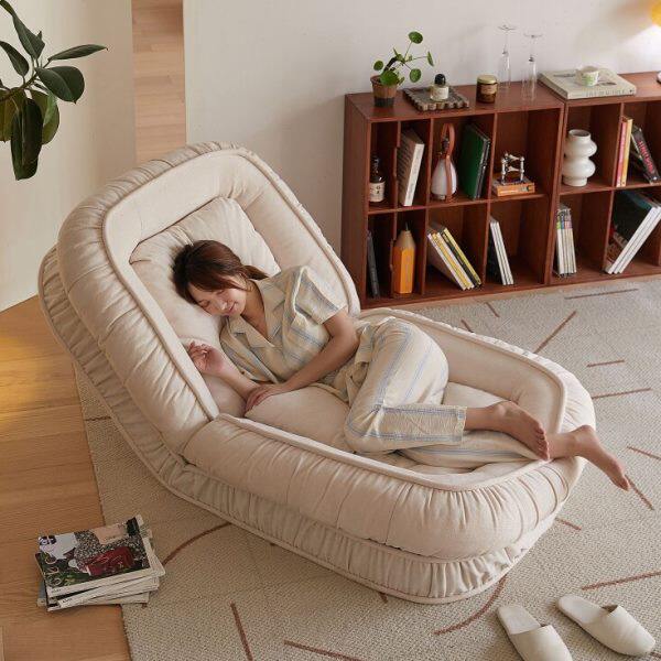 人类狗窝沙发懒人沙发可躺可睡网红单人沙发床可折叠卧室懒人躺椅