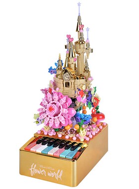 迷你钢琴可弹奏新款台历礼盒装日历桌面迷你积木小钢琴22053