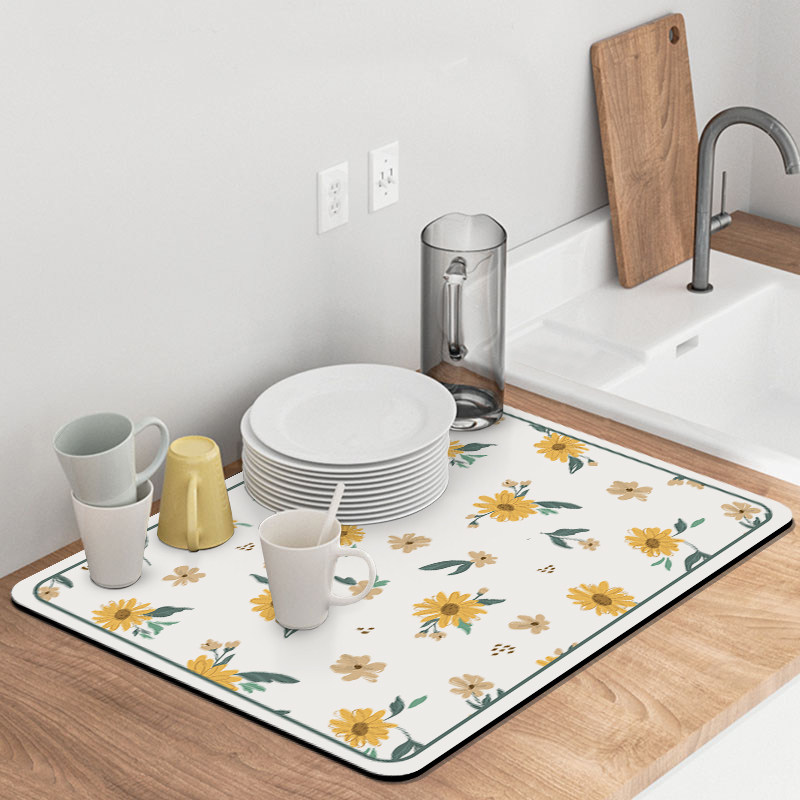 厨房沥水垫子吧台硅m藻泥吸水杯垫茶台隔热垫子碗盘杯子免洗干燥,居家布艺,厨房地垫,淘宝优惠券,粉丝福利购,淘宝优惠卷