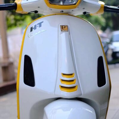 50sp冲彩色开关天套装边条大灯改装春刺维斯帕黄色a1ve适用框150