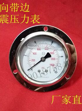 Z不锈钢带0耐震压力表轴晨边向仪Y耐震压力表N6010上海TMpaBF-