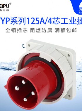 输入IPYV33812U7防水暗装  0 4芯 E插座 5A P4IP6T7威浦W工业插头