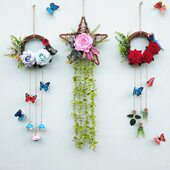 客厅挂件上挂饰物遮挡创意中式 装 饰花环家居饰品墙壁卧室背景墙