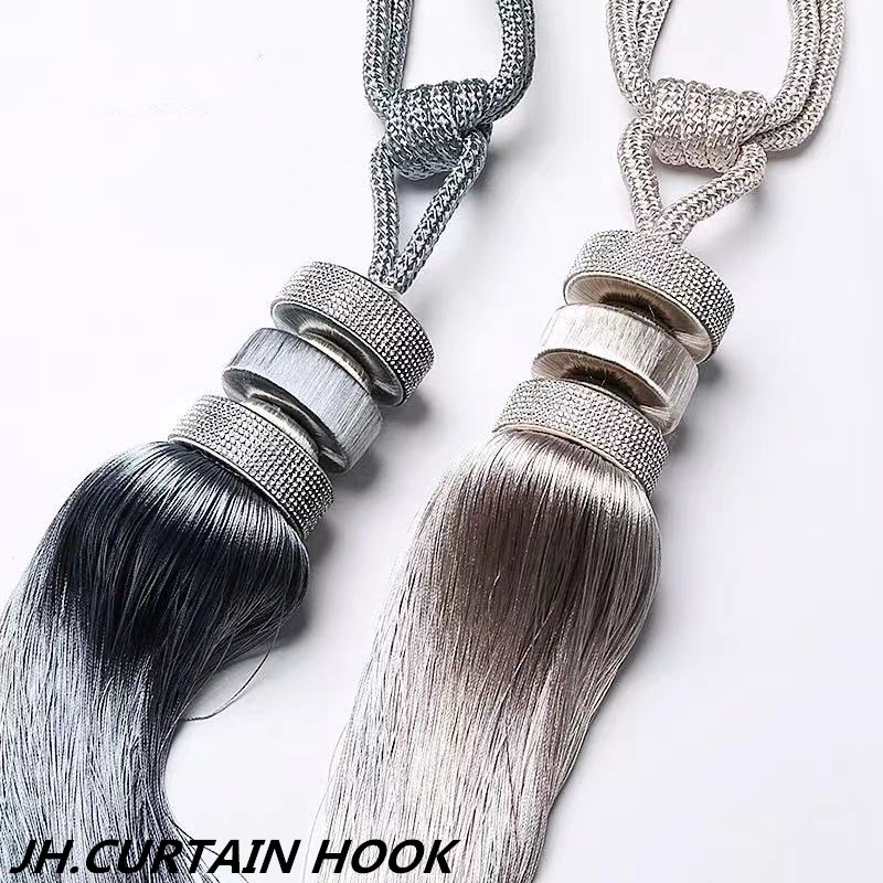 包邮现代简约轻奢水钻窗帘挂球B流苏客厅窗帘扣绑带绑绳装饰吊穗