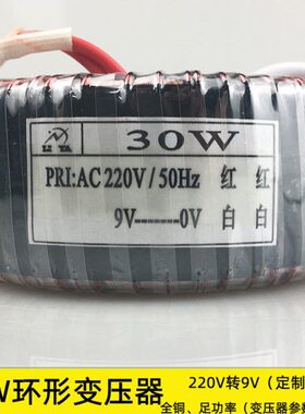 V38W9VV2纯铜12V 隔离环形变压器V电源0 转220V2音响30功放 418