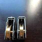 90轮子滚轮轴承铝合金轮不锈钢滑轮门窗型轮纯铜配件老式 玻璃移门