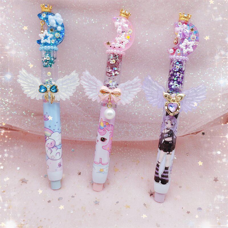 少女心魔法橡皮擦流沙仙女棒小学生专G用橡皮笔可换芯趣味卡通可