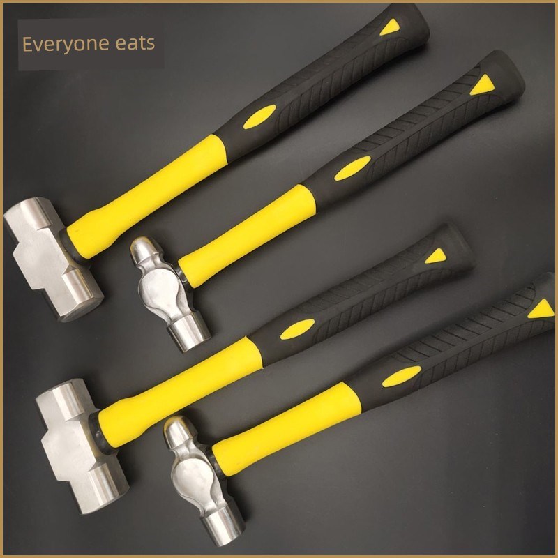 防磁锤304不锈钢圆o头锤防磁纤维柄八角形锤不锈钢锤锤工具中意