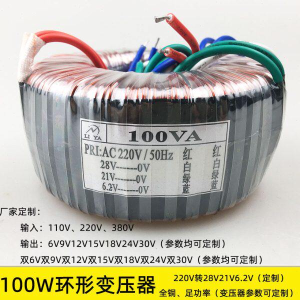 100w环形变压器220V转28V21V6.2V 隔离单相电源 功放音响配件定制