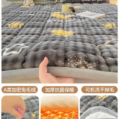 兔毛绒牛奶d绒床垫软垫家用床褥垫铺床加厚绒毯垫褥子宿舍学生单