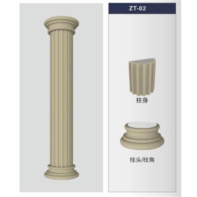 EPS别墅外墙装饰线条柱罗马柱方柱圆柱包边O墙角包边柱头柱脚柱花