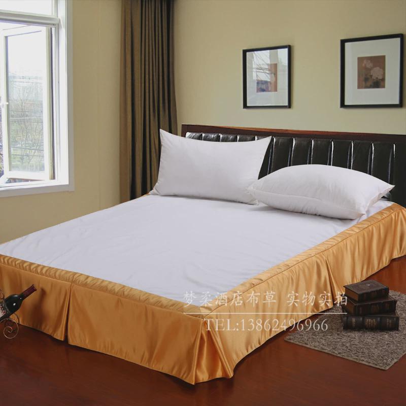 宾馆酒店d床上用品床裙床裙罩床罩酒店床套新款