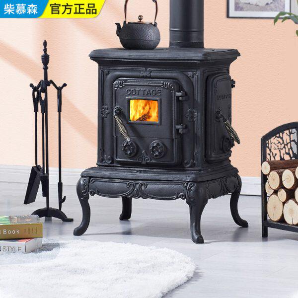 铸铁壁炉真火家用燃木柴客厅取暖民宿别墅自建房欧式复古功率8KW
