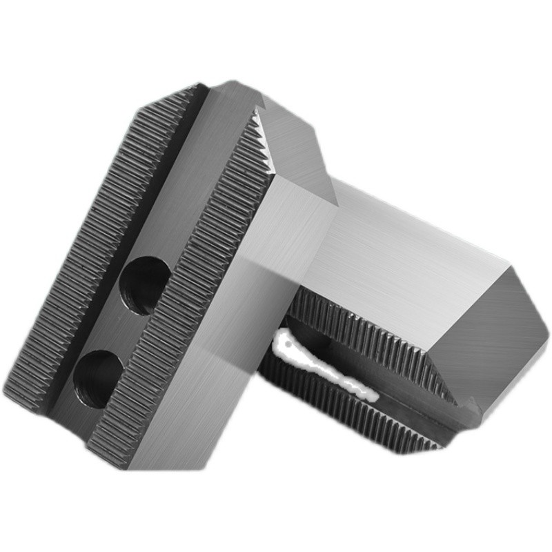 液压三爪卡盘液压软爪油压生爪软爪卡爪6寸8寸10寸孔位后移夹小件