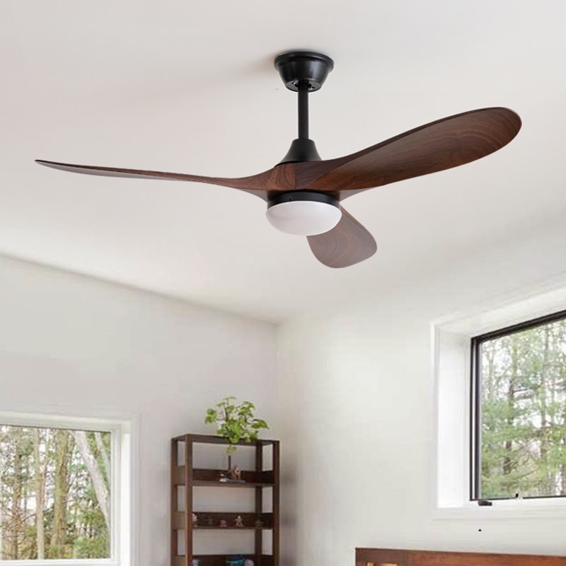 中古风复古吊式家用客厅美式风扇吊扇大风力餐厅实木民宿风扇吊灯