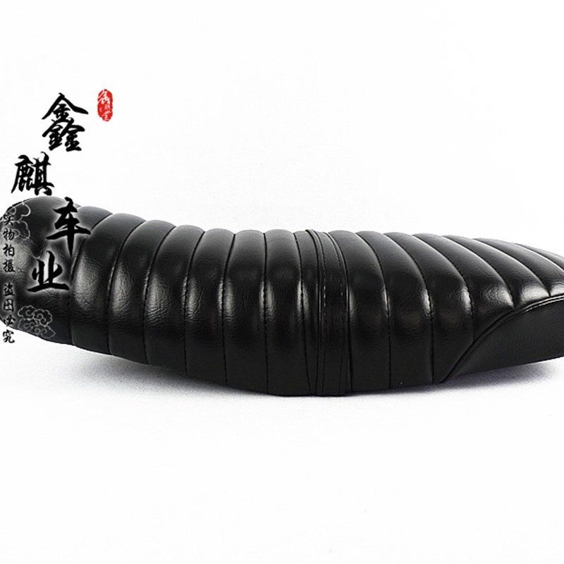 复古摩托车 改装鑫源XY400复古攀爬者座垫 连座黑色-条形纹路