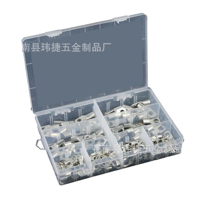 125只盒装SC系列窥口铜鼻子铜接线端子 SC环形端子连接器分类套件,电子/电工,接线端子,淘宝优惠券,粉丝福利购,淘宝优惠卷