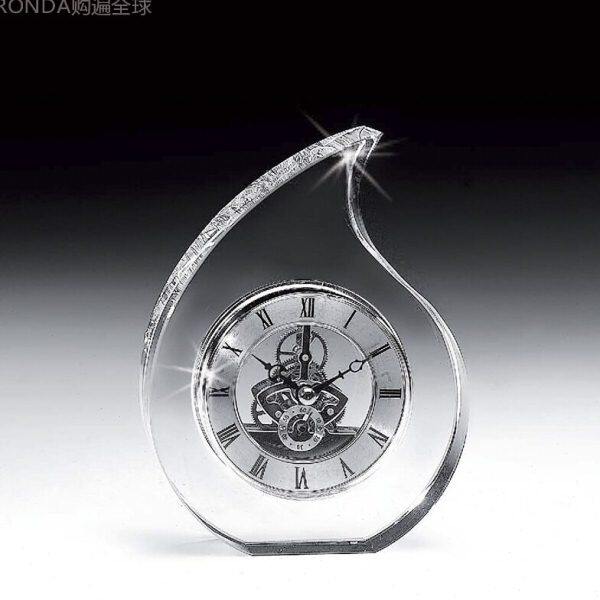 意大利原装进口Ranoldi 创意水滴形水晶时钟小台钟实用工艺品摆件