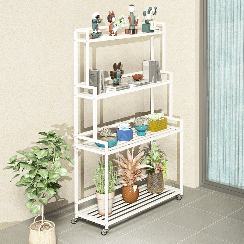 花架置物架阳台多层多肉户外w庭院室内吊兰落地带轮简约吊挂花盆