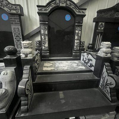 黑套双人刻字墓穴山西墓碑墓质材石雕浮雕雕刻中国大理石花岗岩黑