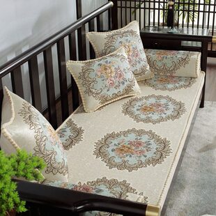 家具带中式实木沙发垫罗汉床靠背垫防滑定做红木沙发坐垫子加厚