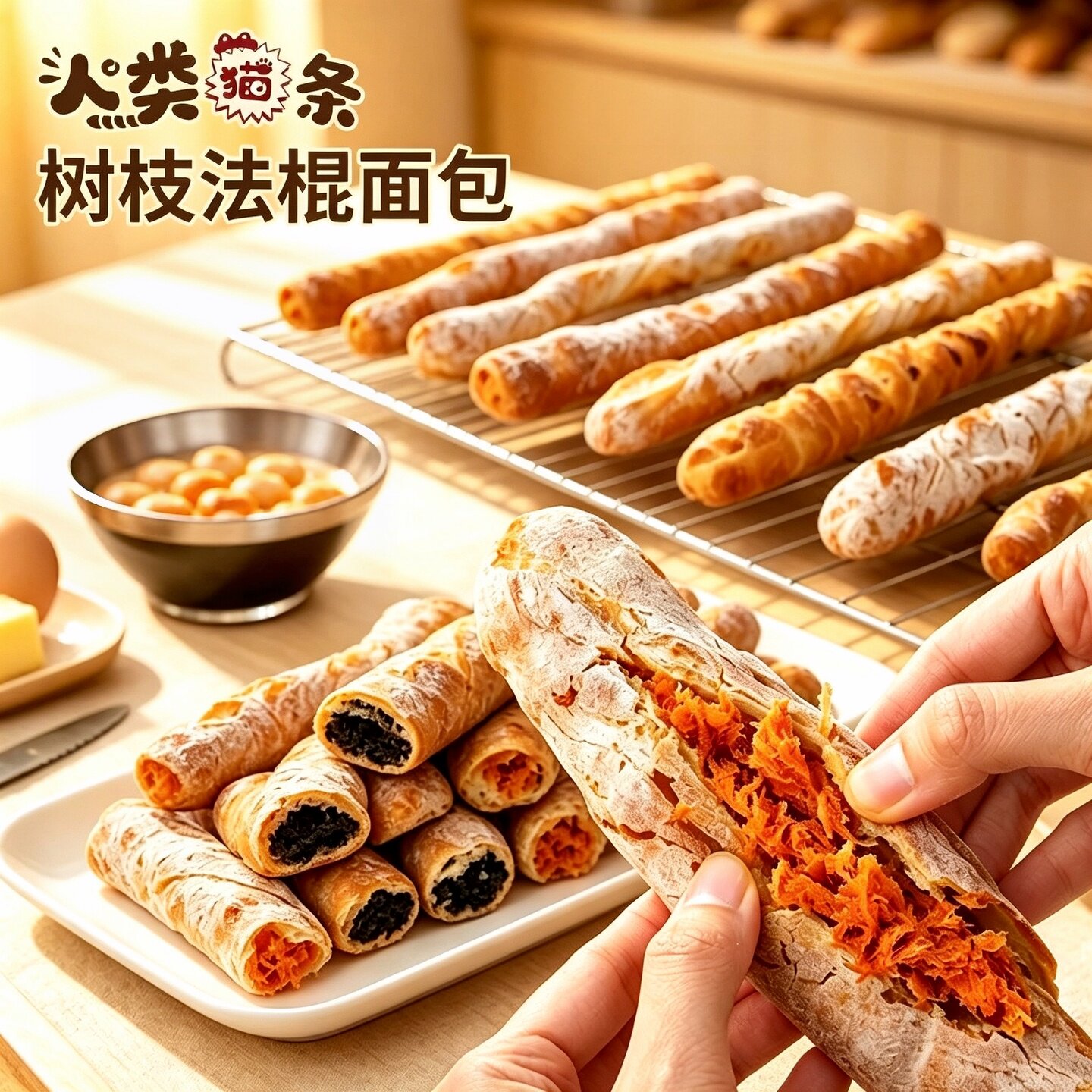 新鲜短保黑芝麻核桃法棍面包图片