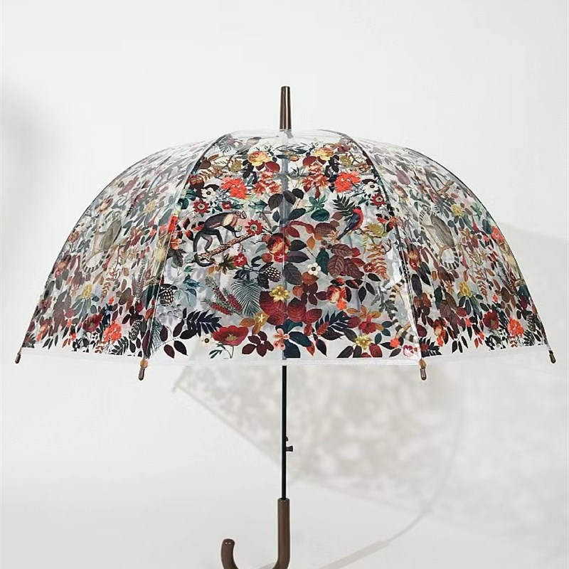 水母伞日系梦幻般海母p浪漫好看特别的伞直柄水月表演雨伞舞蹈道