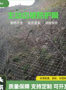 主动边坡防护网公路山体滑坡防落石安全网拦石网sns柔性钢丝绳网