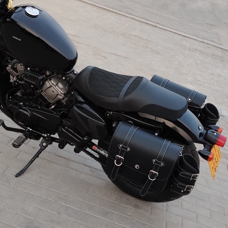 适用大韩轻骑骁胜风尚经典炫款GV300S边包帆布覆古机车边箱改装