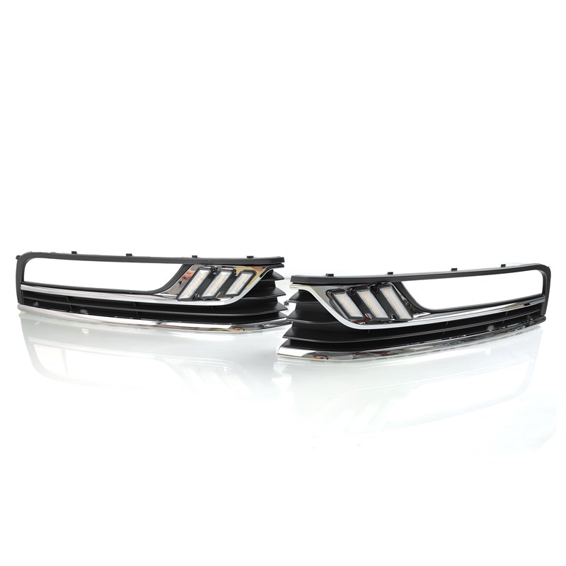 适用于12-16款大众迈腾B7改装LED流光日行灯前杠装饰灯日间行车灯