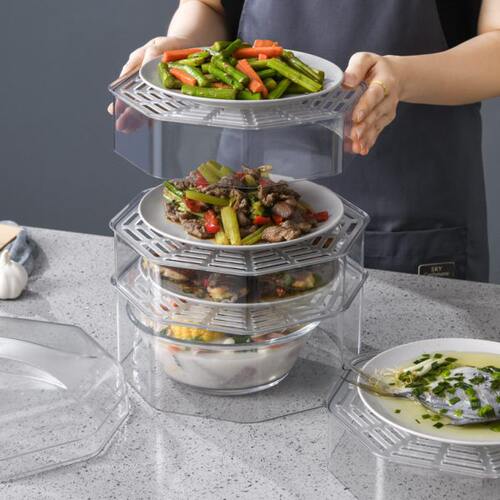 多功能厨房保温菜罩多层食物饭菜罩家用防蝇防尘餐桌塑料保暖罩