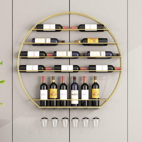 酒架壁挂客厅悬挂铁艺葡萄酒架倒挂式酒杯架餐厅装饰架红酒展示架