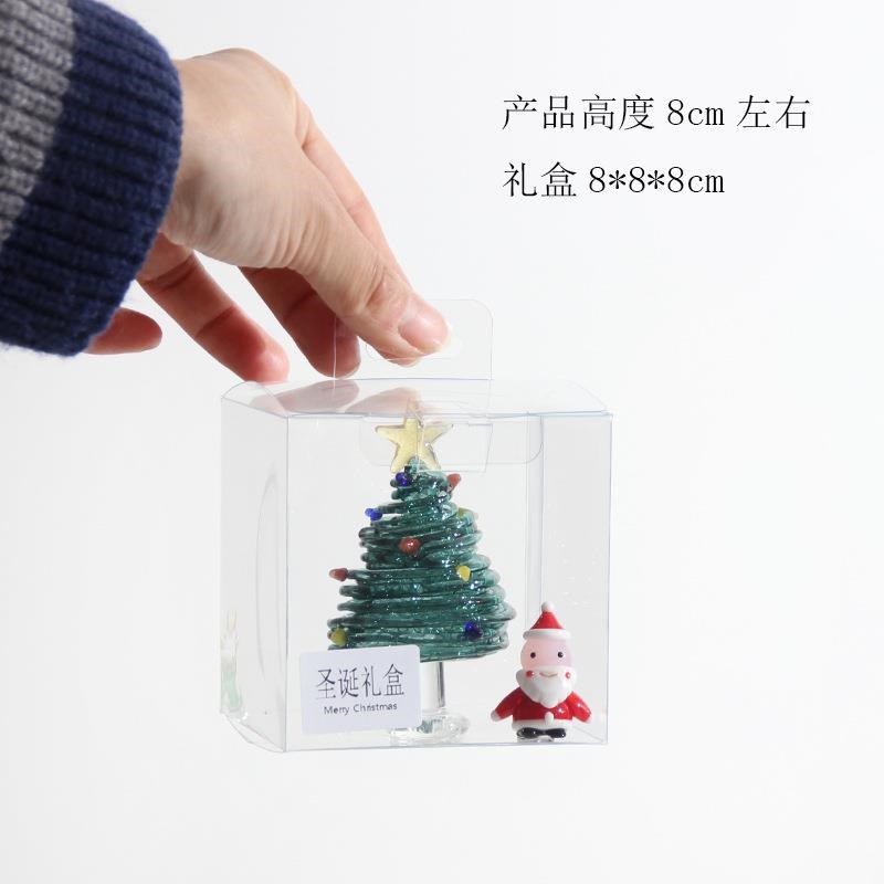 琉璃圣诞a树淄博拉丝纯手工玻璃绕丝摆件个性创意桌面圣诞节礼物