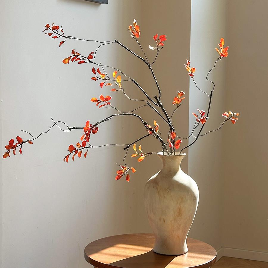 中式风陶瓷花瓶假花仿真花装饰品装饰摆件