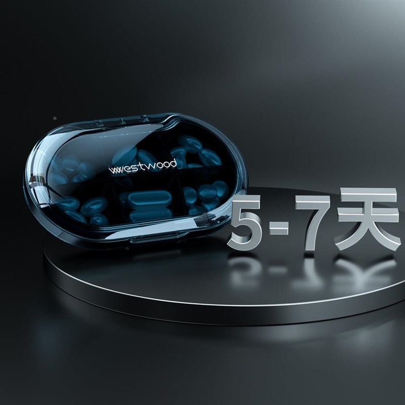 WESTWOOD TPp006/007四格六格药盒轻奢专业储药盒7天防潮