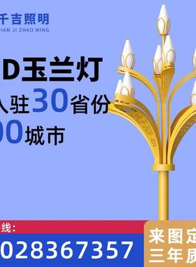 厂家直供市政工程道路照明8米LED中华灯广场主干道景观路灯玉兰灯