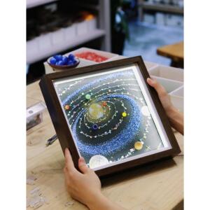 Led大气灯发光宇宙画手工DIY创意星空画饰品装饰画男朋友生日礼物